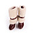  Cow Leather Upper High Heels Short Boot With Strap Fashion Shoe (0985-K7018)