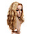  Lace Front Long High Quality Synthetic Light Blonde Curly Hair Wig