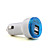  autolader voor de iPhone 2/iphone/ipod/usb aangedreven gadgets - dubbele usb-poort (wit)