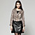  Animal Skin Patterns Long Sleeves Short Style Jacket / Women's Jackets (FF-A-BA0996015)