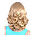  Capless Medium Length High Quality Synthetic Golden Blonde Curly Hair Wig