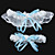  2-pieza de organza ligas de la boda