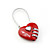  Heart-Shaped 3-Digit Luggage  Padlock (Red)