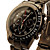  redonda de acero inoxidable forma de reloj de cuarzo negro para los hombres