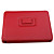  Estuche Duro de Cuero PU + Soporte para el Apple iPad - En Rojo