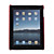  protection motif peau de serpent en plastique dur cas de retour pour ipad2 rouge