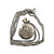  Antique owl quartz small pocket watch necklace chain