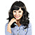  Capless Medium Length High Quality Synthetic Black Curly Hair Wig
