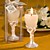  Double Heart Design Champagne Flute Candle Holders