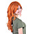  Capless Long High Quality Synthetic Orange Curly Hair Wig