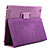  Litchi Grain Style PU Leather Case and Stand for Apple iPad 2 (Purple)