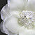  satinado con magníficas plumas / flor de la boda de diamante de imitación de novia / casco (0986-112821)