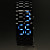  Lava Stil blaue LED gesichtslosen Armbanduhr (lila)