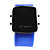  Silicone Band Modern Women Men Unisex Jelly Sport Style LED Wrist Watch - Blue