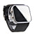  Orologio LED sportivo, con quadrante quadrato, cinturino in silicone, unisex - Nero
