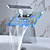  Color Changing LED Waterfall Bathroom Sink Faucet (Chrome Finish)