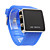  Silicone Band Love Couple Jelly Sport Style Square LED Wrist Watch - Blue & Red