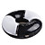  zwemmen ring usb / tf mini-luidspreker met fm radio en zwaailicht (zwart + wit)
