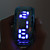  par armbånd utforming fremtidig blå LED armbåndsur - gul & grønn