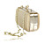  Stainless Steel Shell With Rhinestone Evening Handbags/ Clutches