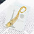  or plume de paon signet faveur (lot de 5)