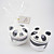  serviette conception mignonne de panda (jeu de 2)