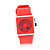  Montre Tendance en Silicone, Unisexe - Rouge