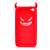  Devil Protective Silica Gel Case for iPhone4 - Red