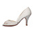  satinado elegante parte superior tacón peep toe con imitación zapatos de novia de la boda