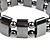  Magnetic Bracelet with Rectangle and Round Beads, for Boys