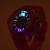  banda di silicone unisex orologio con luce lampeggiante notte cambia colore - rosso