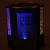  mode blauwe lcd digitale klok kalender penhouder