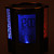  mode blauwe lcd digitale klok kalender penhouder