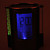  mode blauwe lcd digitale klok kalender penhouder
