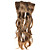  Fashion Light Brown Curly Clip In Hair Extension
