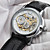 Orologio uomo, movimento automatico e meccanico, cinturino in pelle PU