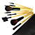  9-tlg professionellen Make-up Pinsel mit freien Lederbeutel gesetzt