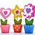  assorted flor pote titulares placecard (conjunto de 6)