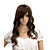  Capless Long High Temperature Wire Brown Curly Costume Party Wig