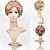  lace front korte hoogwaardig synthetisch licht blond krullend haar pruik