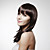  sin tapa cabello humano 100% hasta los hombros al estilo bob peluca de pelo 5 colores a elegir