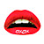  5 Pcs Red "XOXO"Temporaty Lip Tattoo Sticker