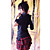  spunta rosso modello nero vestito lolita punk