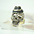 cranio Anello - strass in lega