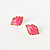  Women's Hot Lips Studs
