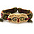  original handgewebte und hochwertige bemalte Keramik Widder Armband