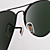  Lunettes en Résine, UV 400, Monture Noire, Verres Verts