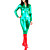 ren farge skinnende metallisk kvinner spandex catsuit