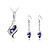  Gorgeous Ladies Crystal Jewelry Sets In Sliver Alloy Including Necklace Earrings More Colors Available