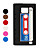  Carcasa con Apariencia de Casete de Silicona para el Samsung Galaxy S2 i9100